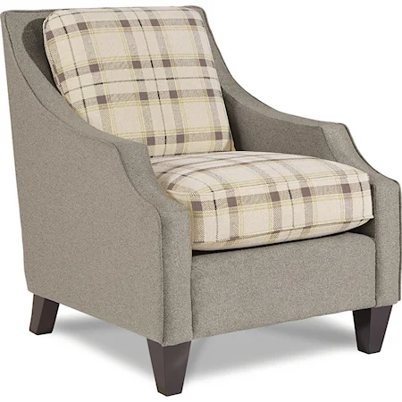 Contemporary Chair with Scalloped Arms